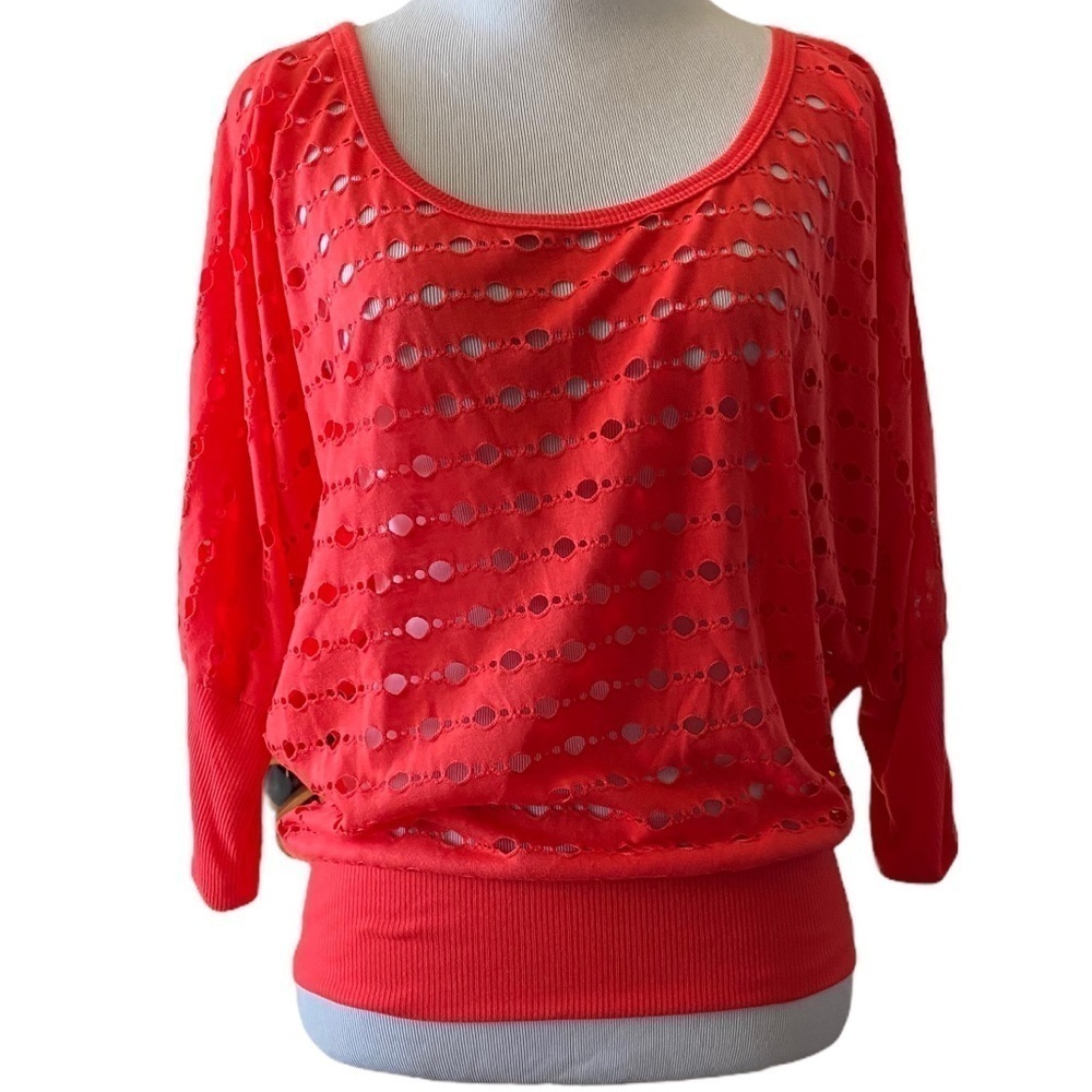 Living Doll LA Dolman Top Eyelet Holes Medium NWT